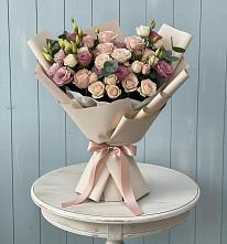 Букет цветов из:  Розы и Лизиантусы в Пролетарске Ростовская область