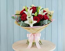 Букет цветов из:  Лилии и Розы #REPLACE_PRED# Пролетарске Ростовская область