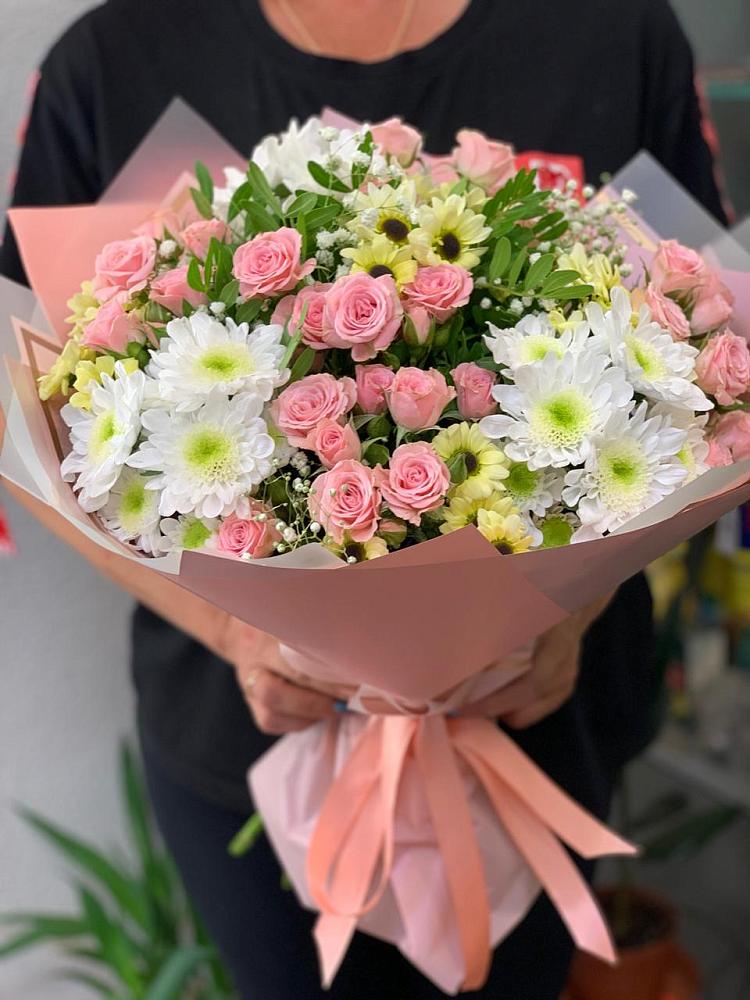 Букет цветов из: Розы и Хризантемы в Пролетарске Ростовская область