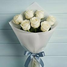 Букет 7 Белых роз Эдлесс Лав в Пролетарске Ростовская область