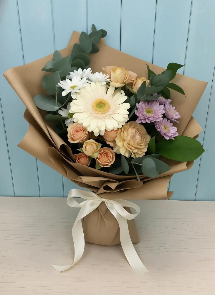 Букет цветов из: Герберы и Хризантемы в Пролетарске Ростовская область