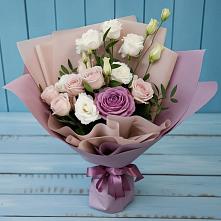 Букет цветов из:  Розы и Лизиантусы в Пролетарске Ростовская область