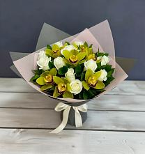 Букет цветов из:  Орхидеи и Розы в Пролетарске Ростовская область