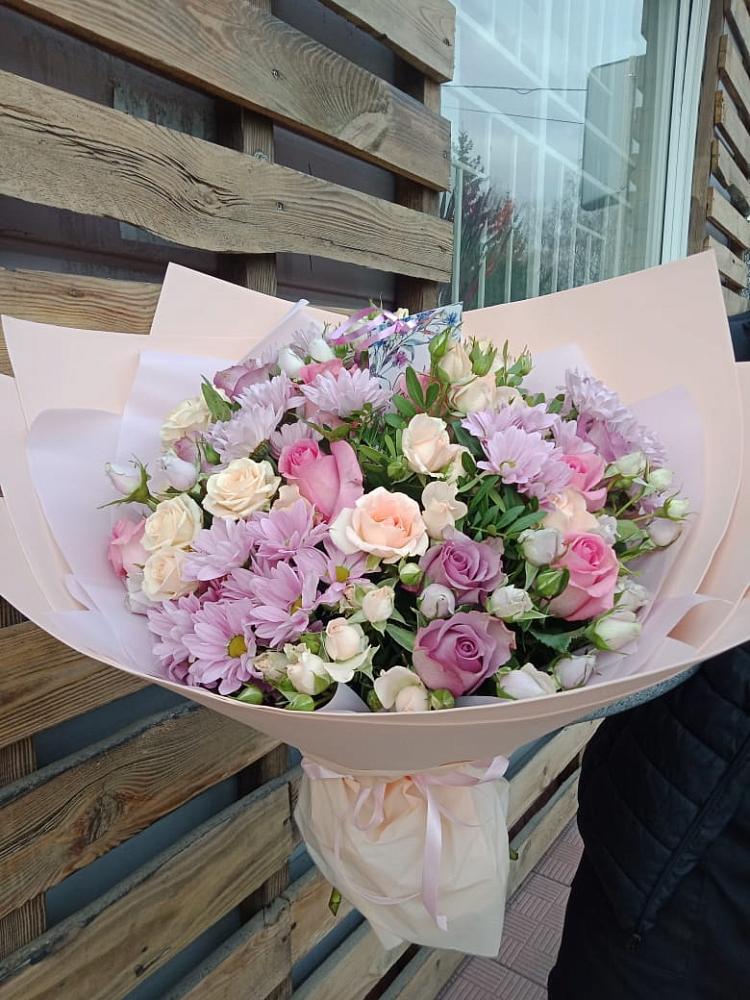 Букет цветов из: Розы и Хризантемы в Пролетарске Ростовская область