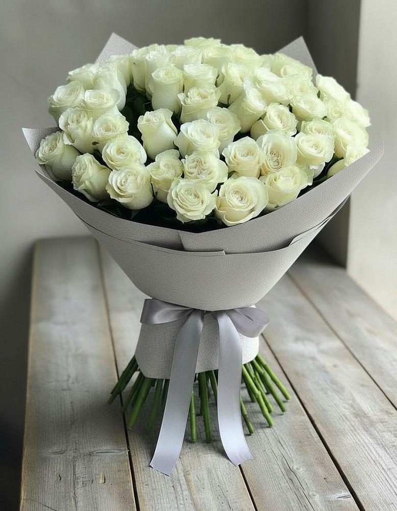 Букет 35 Белых роз в Пролетарске Ростовская область