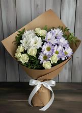 Букет цветов из:  Хризантемы и Розы в Пролетарске Ростовская область