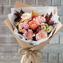Букет цветов из:  Гвоздики, Хризантемы и Розы в Пролетарске Ростовская область