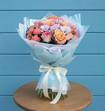 Букет цветов из:  Хризантемы и Розы в Пролетарске Ростовская область