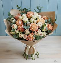 Букет цветов из:  Альстромерии и Розы в Пролетарске Ростовская область